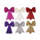  CHUNKY GLITTER MESH BOW 42x37cm 6ASST 