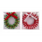  WREATH CARD PEGS 24PC 18cm 2ASST 
