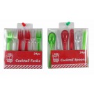 COOKTAIL SPOON/FORK 24PC 2ASST 