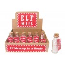 GLASS ELF MAIL BOTTLE 9cm