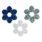 X14, XB2764, TINSEL DECO SNOWFLAKE 46cm BUSHY