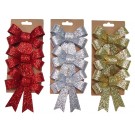 20X21, XB2838, GLITTER DLX BOW SML 3pc 3ASST