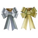 19X47, XB2844, STRIPED BOW DLX GOLD/SILVER 2ASST