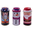 X9, XB3068, CHARACTER TIN W/DOME LID 3ASST