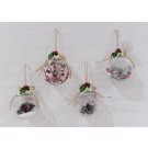 X8, XB3103, BAUBLE W/DECO FILLING & NUTBELL TOP
