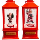 21X7, XD0408. LED Snowing Musical Lantern Asst B/Op 19cm