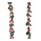 24X11, XD3750, PINE BERRY HOLLY GARLAND 180cm Asst