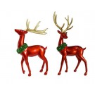 24X18, XD4141, DELUXE MATTE RED REINDEER Asst