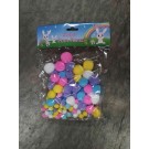 EASTER POM POMS 100PCE 2.5 2