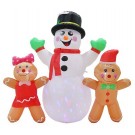 25X17, XL0000194, Airpower Snowman w/Gingers RGB Disco LED 200cm