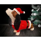 22X14, XL0458, LED TINSEL DOG SANTA SUIT 65cm