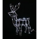 XL0744, SOLAR LED REINDEER 50L WHITE