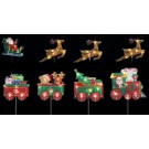 24X20, XL0947, SOLAR SLEIGH/TRAIN PVC LASER 50cm Asst