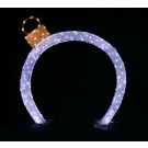 24X20, XL1547, LED GLITTER BAUBLE MINI ARCH TWINKLE WHT