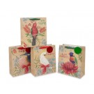 24X, XMAS GIFT BAG MED 23X17.7X10CM 4 ASST