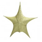 24XS1WT2, XN0156, POP-UP TINSEL STAR 80cm GOLD