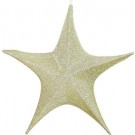 24X39, XN0226, POP-UP TINSEL 3D STAR 135cm GOLD