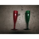 X18, XU0677, CHAMPAGNE FLUTE ACRYLIC W/GLITTER G/R
