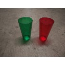 X18, XU0679, TUMBLER LARGE ACRYLIC W/GLITTER G/R ASST