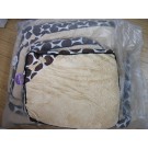 SET 6 rect plush pad dog bed